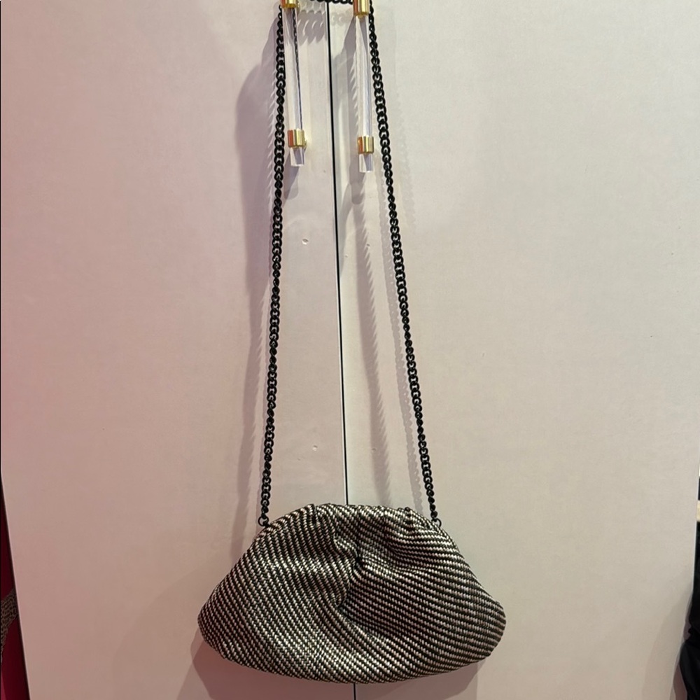 Talbots - raffia Elegant Black and White Women's Bag
